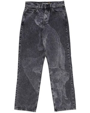 Iuter Dunkelgraue Lockere Denim Jeans