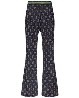 Etro Broek Met Lurex Garen - Blauw