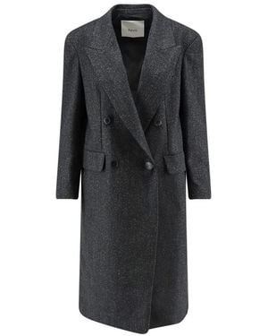 Hevò Double-Breasted Coats - Nero