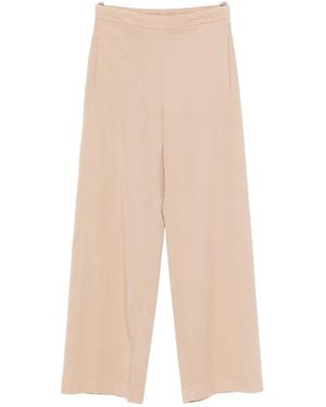Via Masini 80 Wide Trousers - Natural