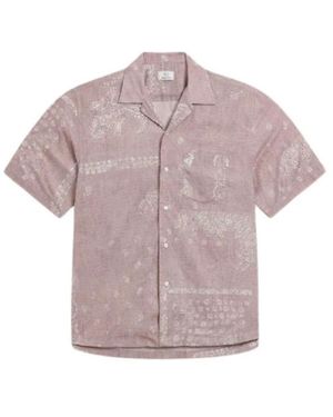 Woolrich Bowling Overhemd Met Korte Mouwen - Paars