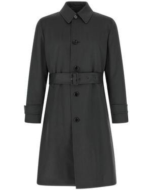 Lardini Belted Coats - Negro