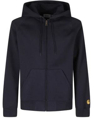 Carhartt Hoodies & Sweatvesten ,Blauw ,Katoen Hooded Chase Jacket