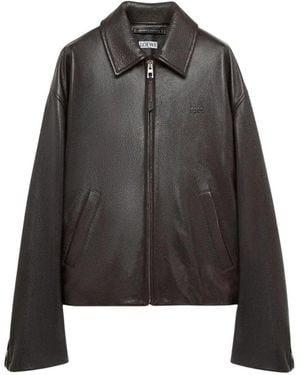 Loewe Leather Jackets - Negro
