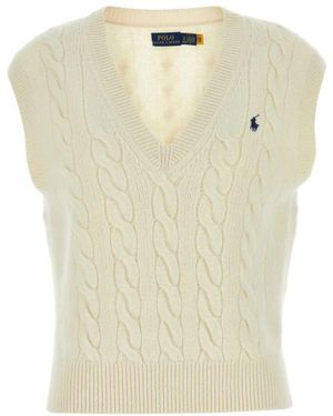 Polo Ralph Lauren V-Neck Knitwear - Natural
