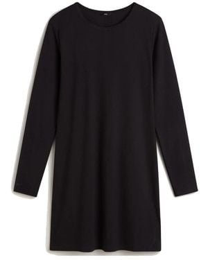 Vans Geripptes Langarmkleid - Schwarz