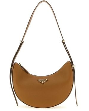 Prada Tassen ,Bruin ,Leer Arqué Schoudertas