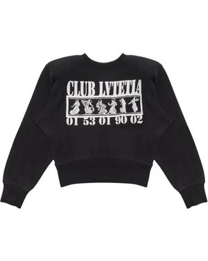 VAQUERA Hoodies & Sweatvesten ,Zwart ,Katoen Shoulder Pad Sweatshirt