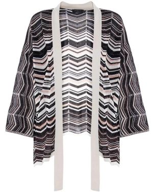 Nenette Jacquard Trapeze Cardigan - Schwarz