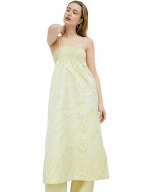 Gestuz Kleedjes ,Groen ,Polyester Juniper Jurk - Geel