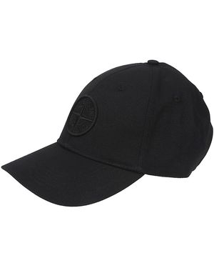Stone Island Accessoires ,Zwart ,Katoen Logo Baseball Cap