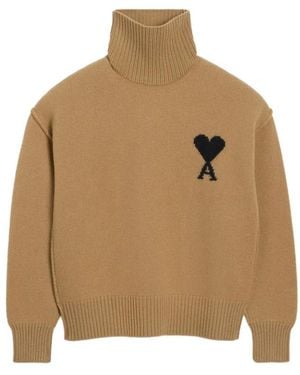 Ami Paris Turtlenecks - Brown