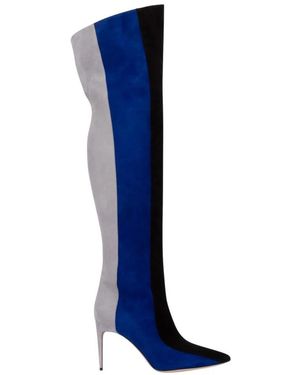 Manolo Blahnik Over-Knee Boots - Bleu