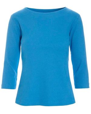 Bitte Kai Rand Overhemden ,Blauw ,Katoen Rib Knit Blouse