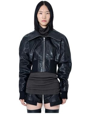 Rick Owens Leather Jackets - Blue