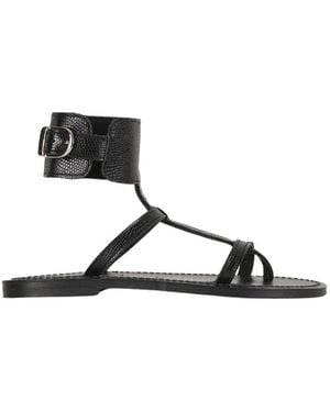 K. Jacques Flat Sandals - Nero