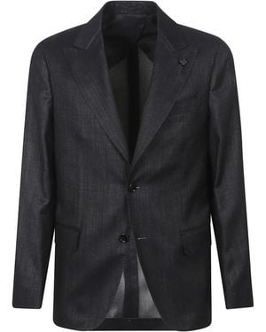 Lardini Jassen ,Zwart ,Denim Jassen