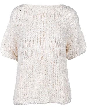 Wild Cashmere Round-Neck Knitwear - White