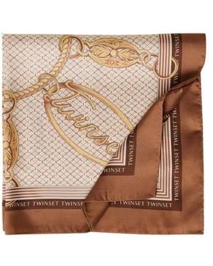 Twinset Satin-Tuch - Braun