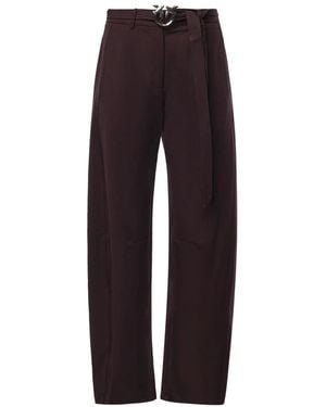 Pinko Wide Trousers - Marrón