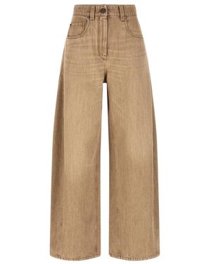 Brunello Cucinelli Wide Jeans - Natural