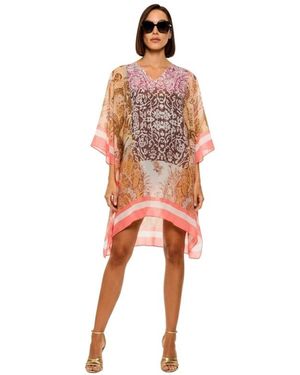 Liu Jo Bedruckter Chiffon-Kaftan - Pink