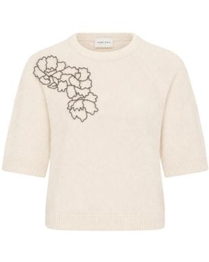 Part Two Strickpullover Mit Rundhalsausschnitt - Natur