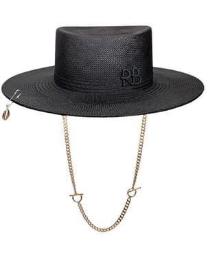 Ruslan Baginskiy Pierced Fedora Hoed - Zwart