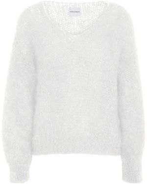 American Dreams Truien & Vesten ,Wit ,Wol Milana Ls Mohair Knit