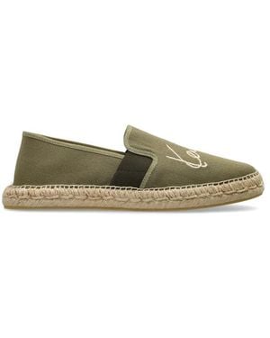 KENZO Signature Espadrilles Aus Canvas - Grün