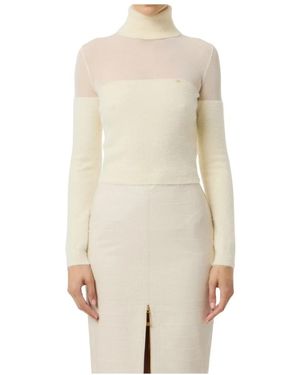 Elisabetta Franchi Stilvolle Pullover Kollektion - Natur