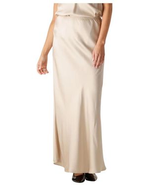 Resort Finest Rokken ,Geel ,Katoen Maxi Rok - Naturel