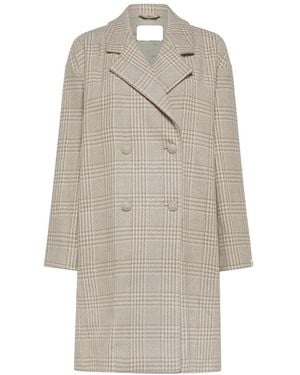 Peuterey Double-Breasted Coats - Natural