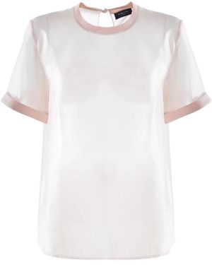 Nenette Organza Rechtvallende Blouse - Wit
