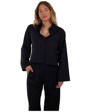 ODEEH Kurze Bluse - Schwarz