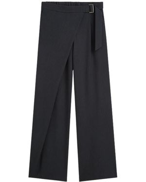 Summum Broeken ,Blauw ,Polyester Broeken Pinstripe Small - Grijs