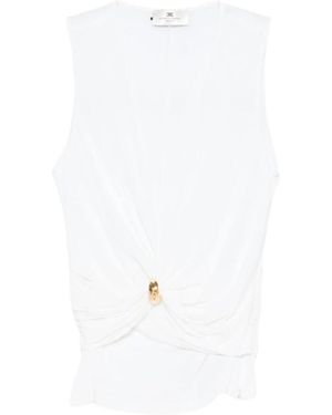 Elisabetta Franchi Sleeveless Tops - White