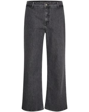 My Essential Wardrobe Wijde Jeans - Grijs