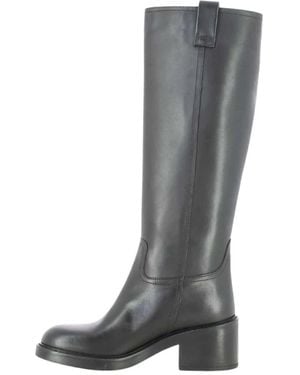 Julie Dee Schoenen ,Zwart ,Leer Iw 538 Hakken Laarzen - Grijs