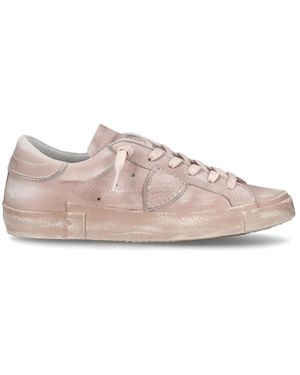 Philippe Model Schoenen ,Roze ,Leer Sneakers Prsx Tennis