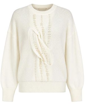 Twinset Round-Neck Knitwear - Blanco