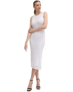 Pinko Fitted Midi Dress - Wit
