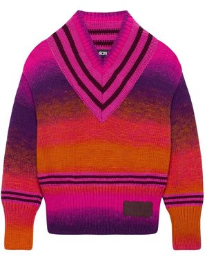 Gcds V-Neck Knitwear - Red