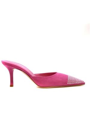 Paris Texas Heeled Mules - Pink
