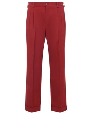 Valentino Straight Trousers - Rood