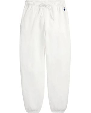 Polo Ralph Lauren Fleece Joggingbroek Met Trekkoord - Wit