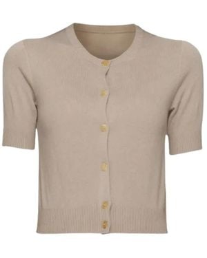 arch4 Stanley Cardigan Met Korte Mouwen - Naturel