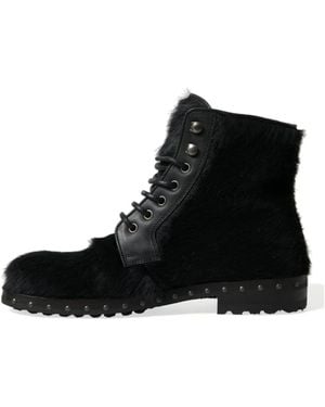 Dolce & Gabbana Lace-Up Boots - Negro