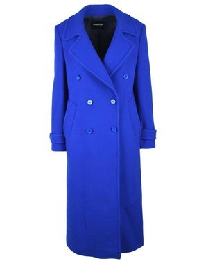Dondup Double-Breasted Coats - Azul