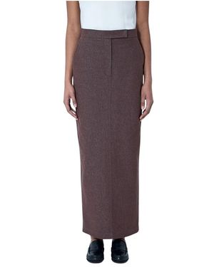 Max Mara Getailleerde Midi Rok - Paars
